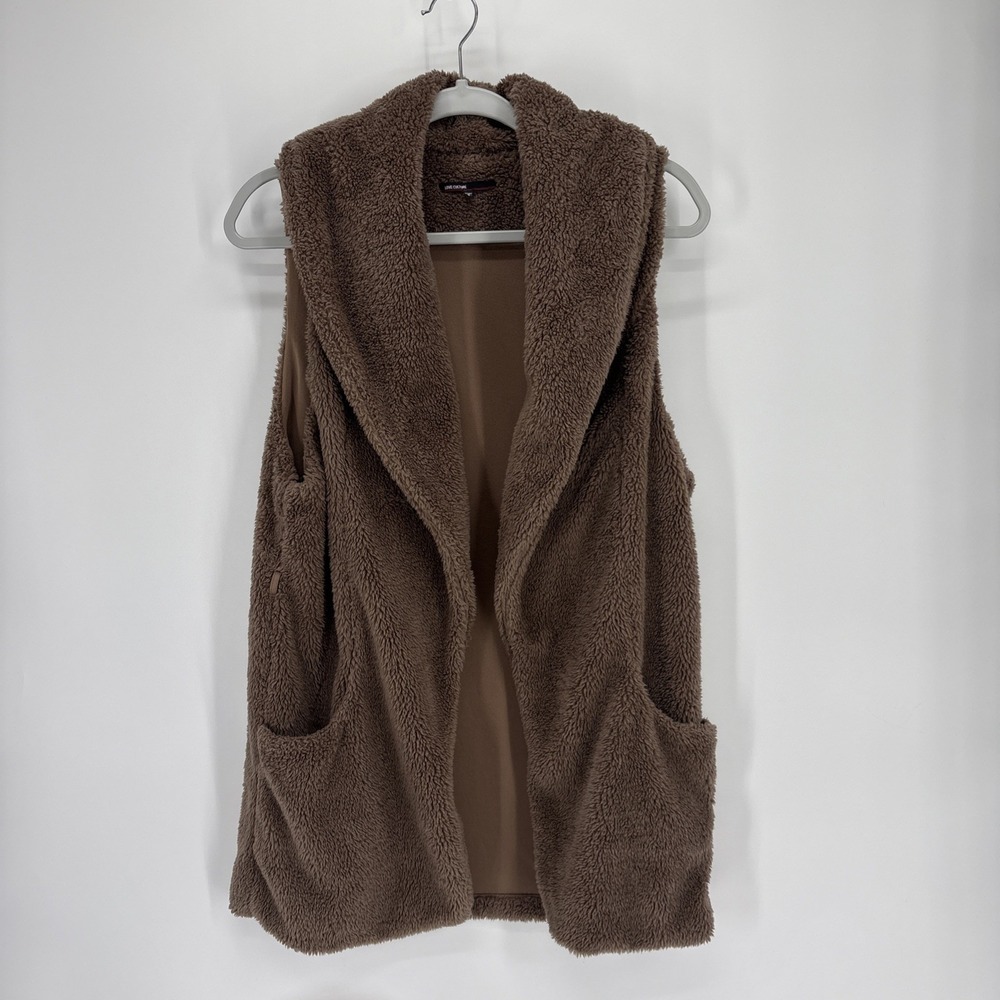Love Culture Fleece Vest Small Coco Brown Boho Chic Vest Sleeveless
